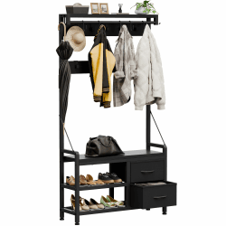 🌟 Großartiges Angebot! Buluri Garderobenständer mit Sitzfläche und 2 Schubladen 🌟
