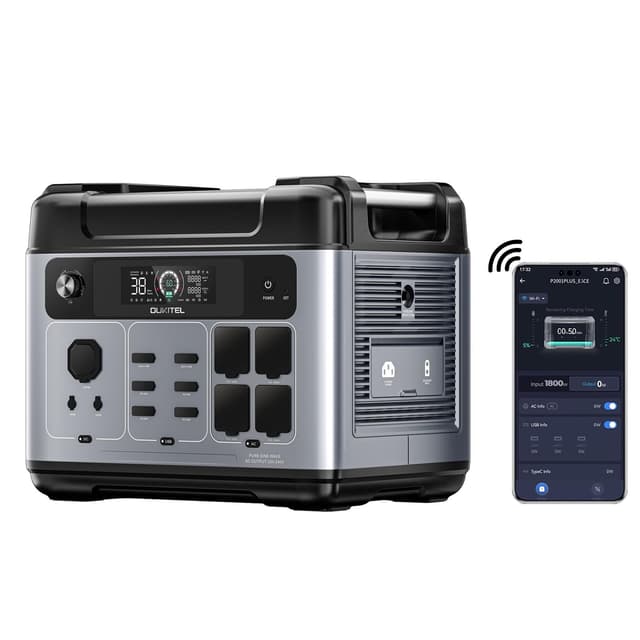 🔋 OUKITEL 2400W Tragbare Powerstation P2001 Plus - 2048Wh LiFePO4 Akku