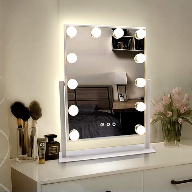 TUREWELL Hollywood Make-up-Spiegel mit Lichtern 🌟