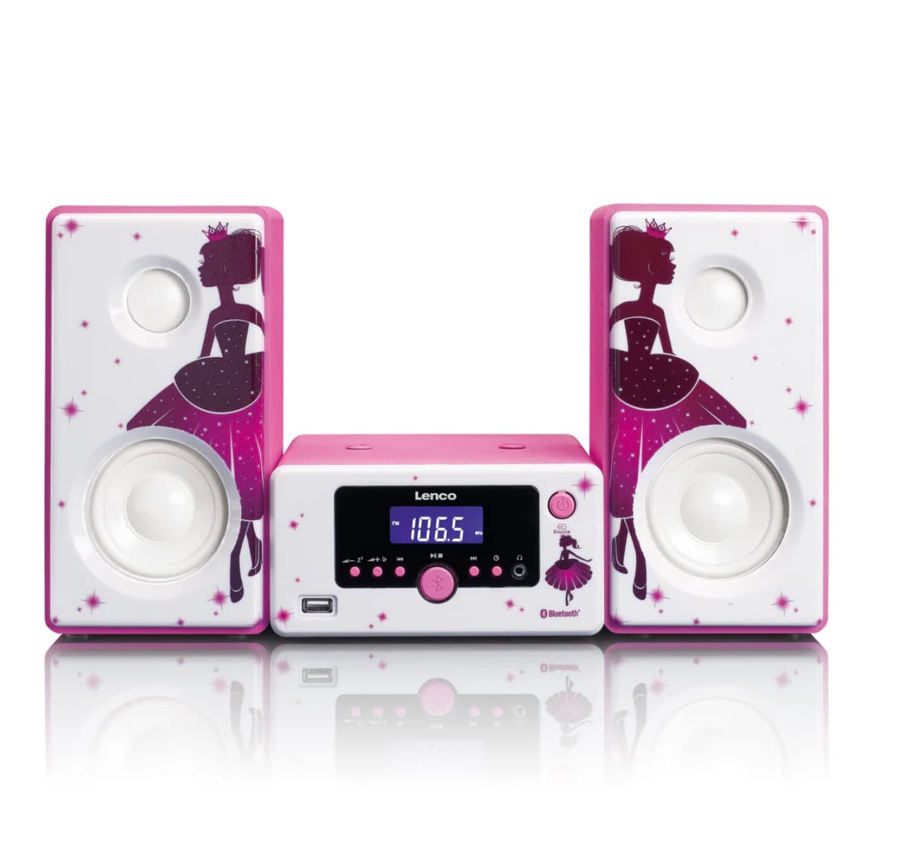 🎶 Lenco Stereoanlage MC-020 Kompaktanlage mit Bluetooth, USB und UKW-Radio 📻