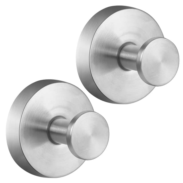 Flintronic 2 Stück Silber Wandhaken 🧲 Saugnapf Haken für Badezimmer