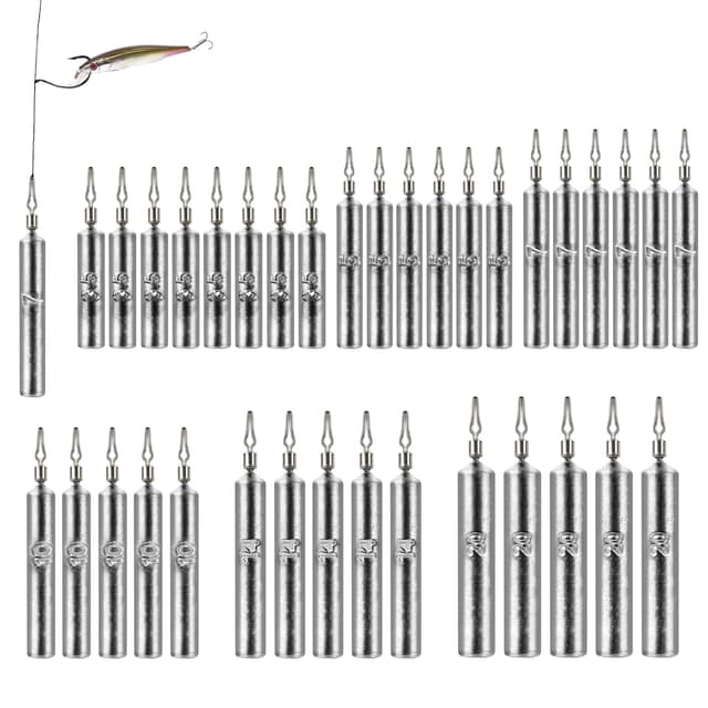 🎣 SUPAWAY 35 STK Angelgewichte Set - Drop Shot Blei für Hecht, Barsch, Zander