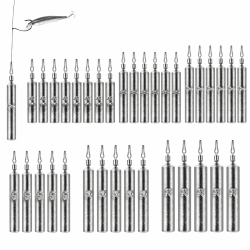 🎣 SUPAWAY 35 STK Angelgewichte Set - Drop Shot Blei für Hecht, Barsch, Zander
