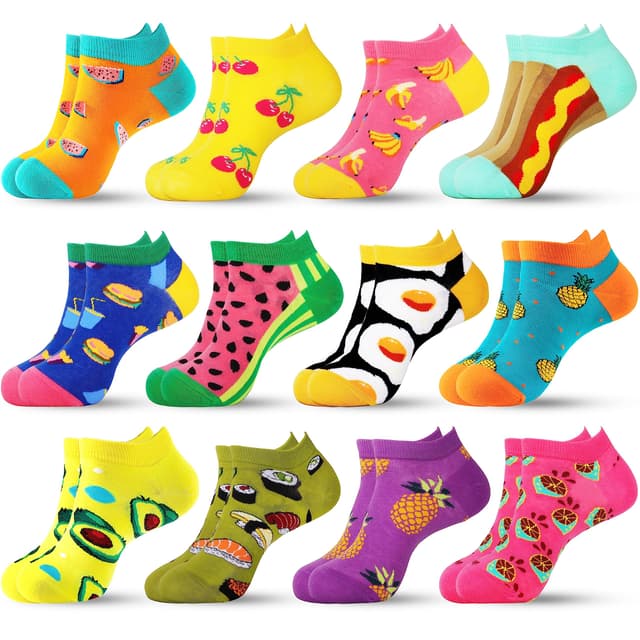 Jeasona Lustige Sneaker Socken Damen 35-42 10/12 Paare 🧦