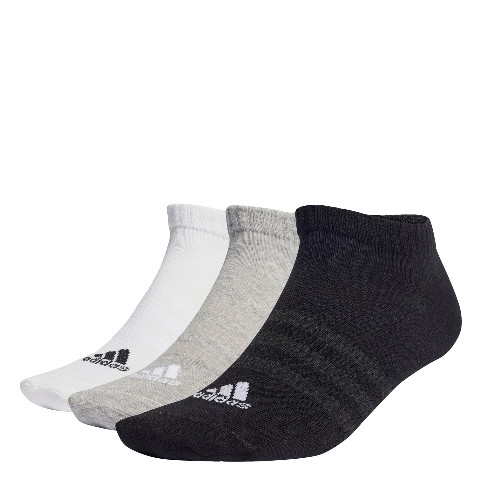🧦🔥 ADIDAS Unisex Kinder Leichte und Dünne Sportsocken 3er-Pack - Grau/Weiß/Schwarz