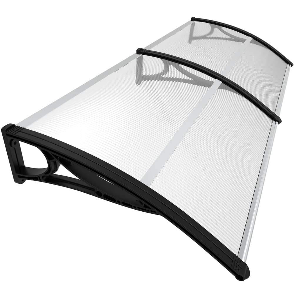 🏠🌧️ VOUNOT Vordach für Haustür 200 x 80 cm, Überdachung Haustür aus Aluminium und Polycarbonat 🌟