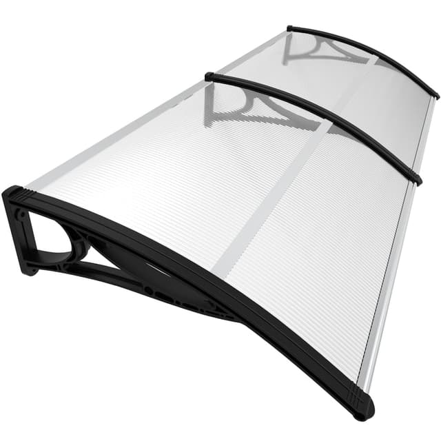 🏠🌧️ VOUNOT Vordach für Haustür 200 x 80 cm, Überdachung Haustür aus Aluminium und Polycarbonat 🌟
