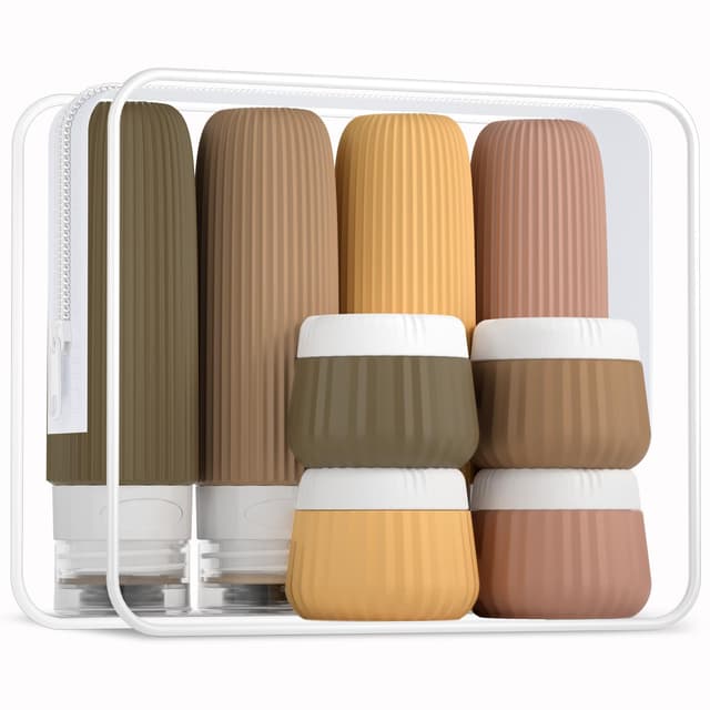 🌟Gemice Silikon Reiseflaschen 8 Pack - TSA genehmigt!🌟