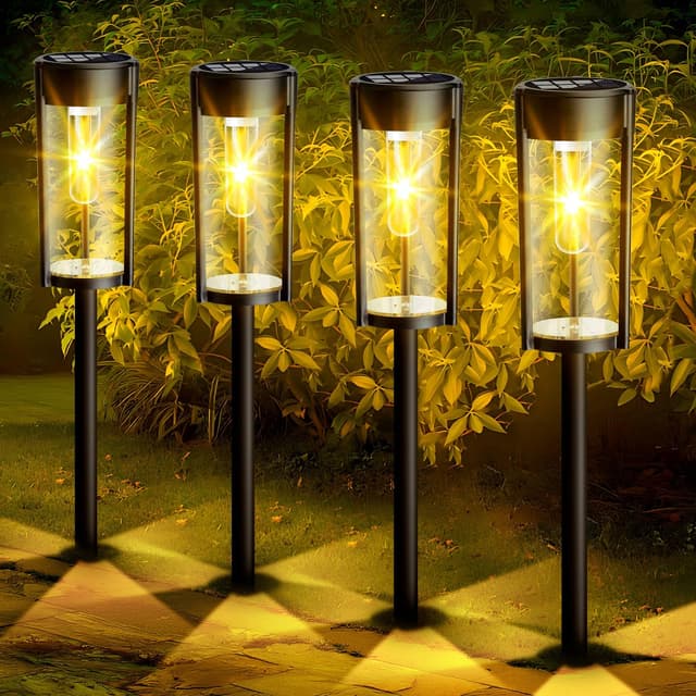 🌞🌿 Nigecue Solarlampen für Außen Garten, 4 Stück Vintage Solarleuchten Gartenleuchten 🌿🌞