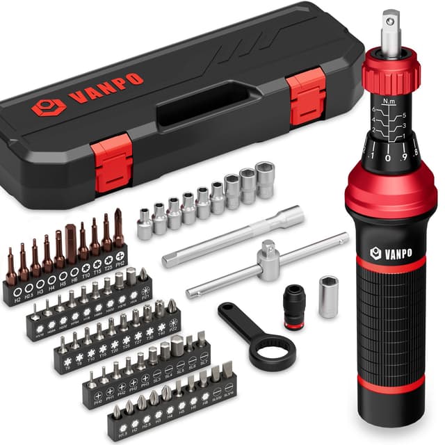 VANPO Drehmomentschraubendreher 1/4'' Set 64 tlg. 1-6 Nm 🛠️