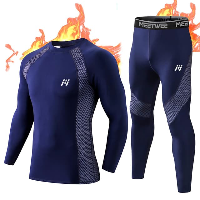 🔥 MeetHoo Herren Thermounterwäsche Funktionsunterwäsche Baselayer-Set 🌬️