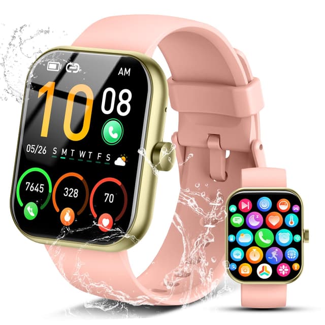 Smartwatch Damen Herren, 1.96" HD Smart Watch Fitness Tracker mit Telefonfunktion