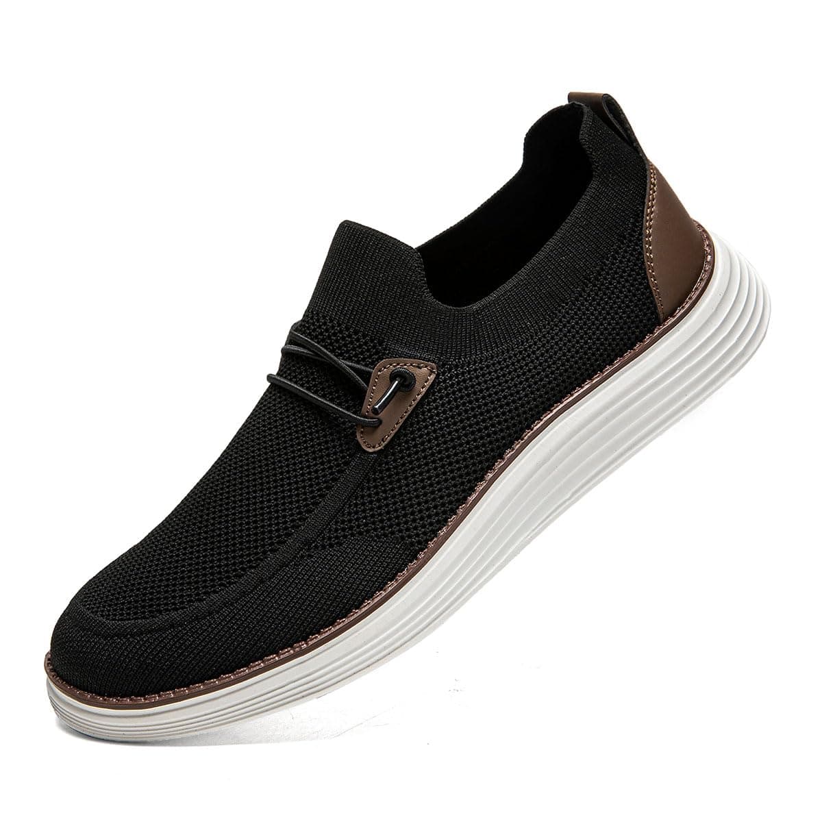 👟🔥 CAIQDM Bequeme nackte Slip-On-Loafer für Herren 43 EU Schwarz