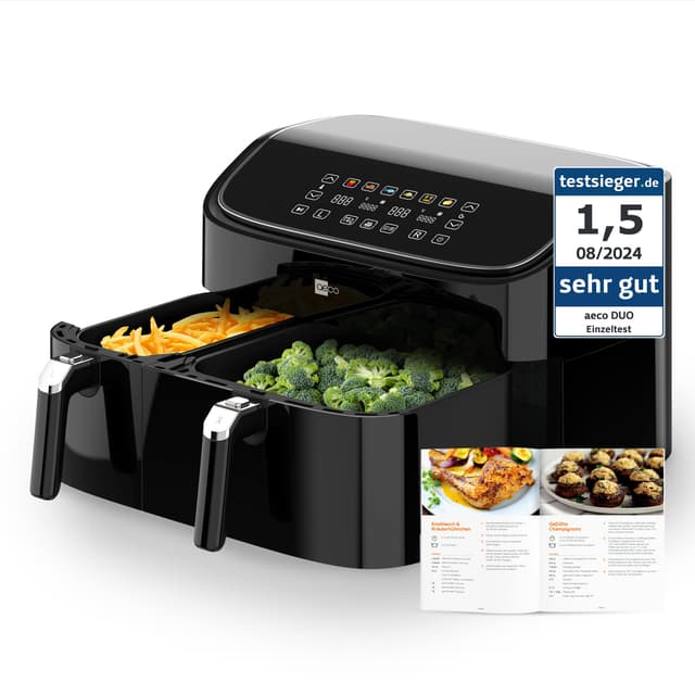 🌟 Mega-Deal: aeco DUO Doppelkammer AirFryer 9 Liter 🌟