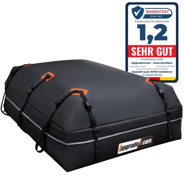 🚗 Upgrade4cars Auto Dachbox mit Träger Set | Dachgepäckträger 566 Liter ohne Reling Inkl. Zubehör 🏆