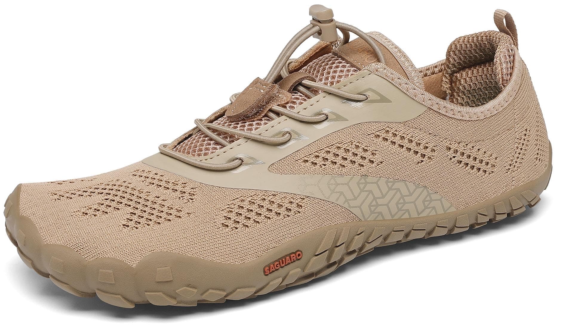 SAGUARO Unisex Barfußschuhe Traillaufschuhe 🏃‍♂️ Fitnessschuhe 39 EU Sepia Braun
