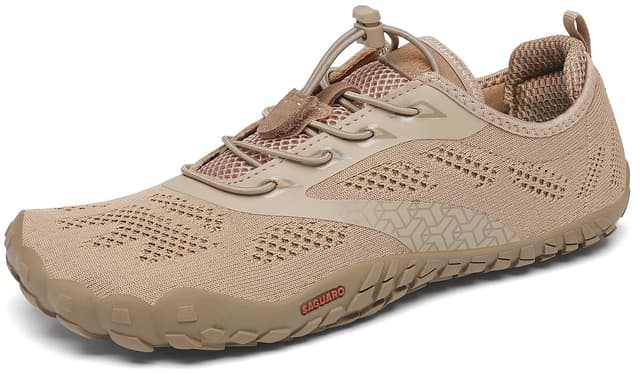 SAGUARO Unisex Barfußschuhe Traillaufschuhe 🏃‍♂️ Fitnessschuhe 39 EU Sepia Braun