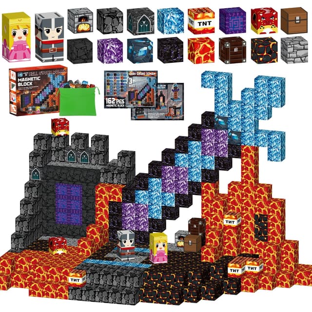 162 Stück Magnetische Bausteine Set für Kinder ab 3 Jahre 🧩🎁