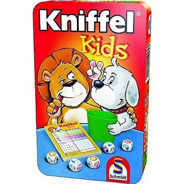 🎲 Schmidt Spiele 51245 Kniffel Kids - Spiel in der Metalldose!