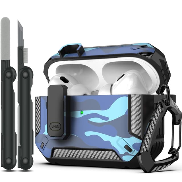 RFUNGUANGO Airpod Pro 2 Hülle mit Reinigungskit 🎧