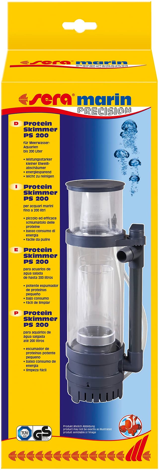 🐠🌊 Sera Marin Protein Skimmer PS 200 - Kleiner und platzsparender Abschäumer für Meerwasseraquarien 🌟