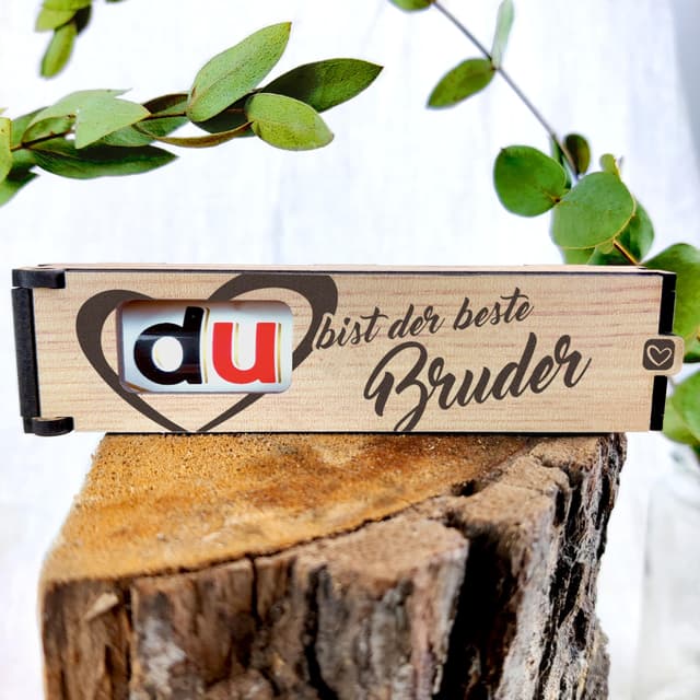 Bruder Geschenk - Schokoriegel Geschenkbox inkl. Duplo - Du bist der beste Bruder