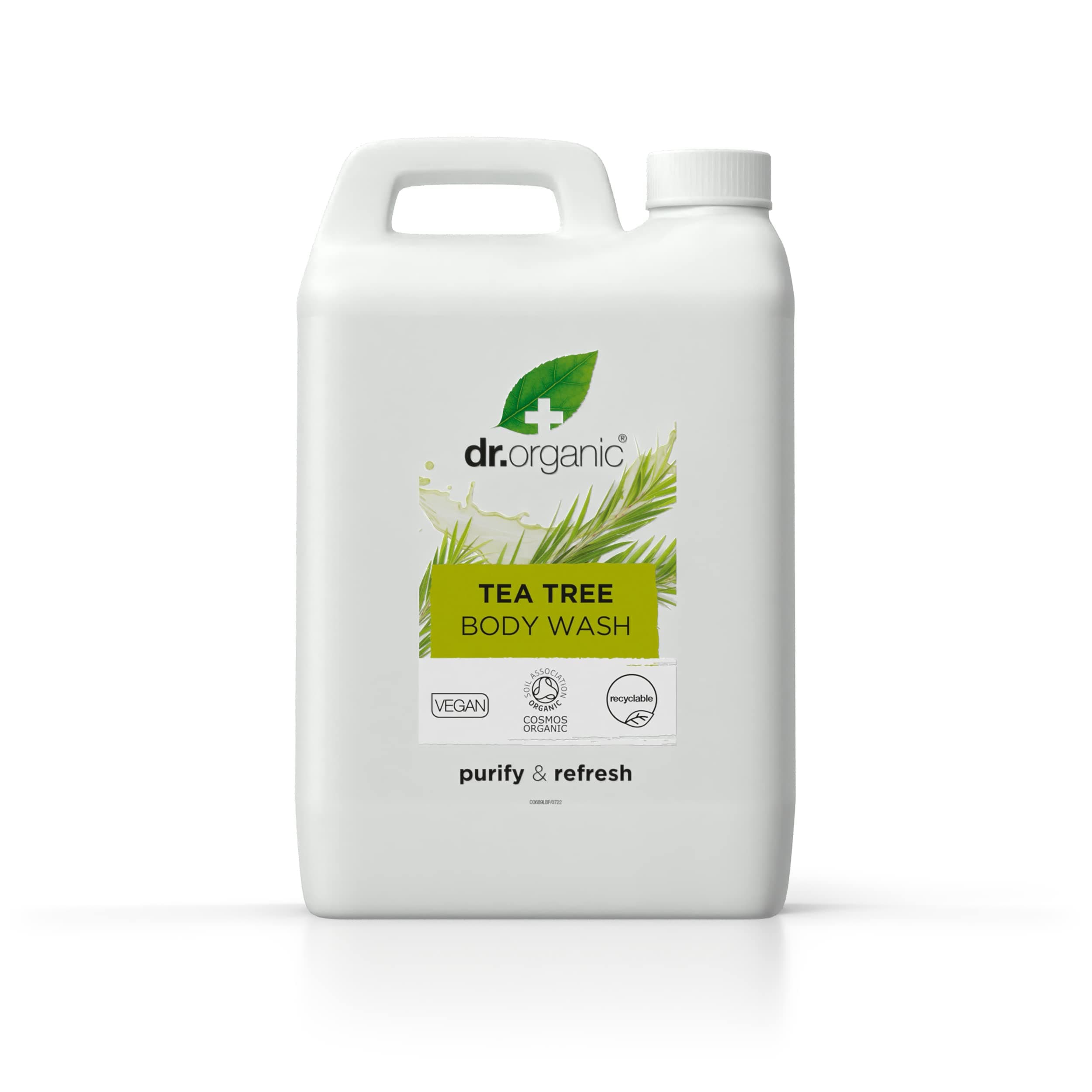 Dr Organic Teebaum Körperwaschlotion Nachfüllpackung 🌿 5L - Natürlich, Vegan & Tierversuchsfrei