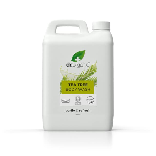 Dr Organic Teebaum Körperwaschlotion Nachfüllpackung 🌿 5L - Natürlich, Vegan & Tierversuchsfrei
