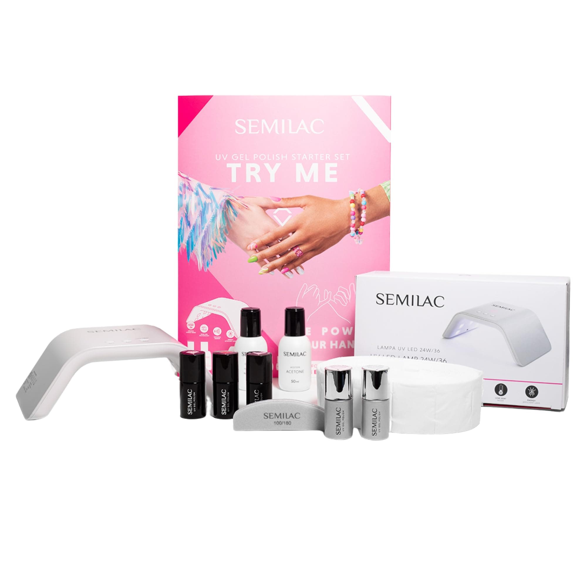 Semilac Try Me Hybrid-Maniküre-Set mit UV LED Lampe 🌟