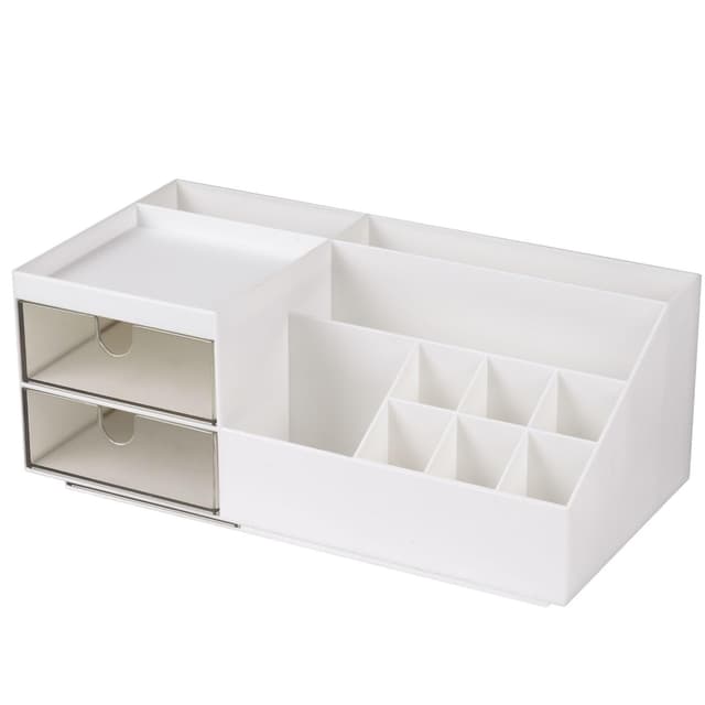 🌟 URAQT Make Up Organizer - Kosmetik Organizer mit 2 Schubladen und 10 Fächern