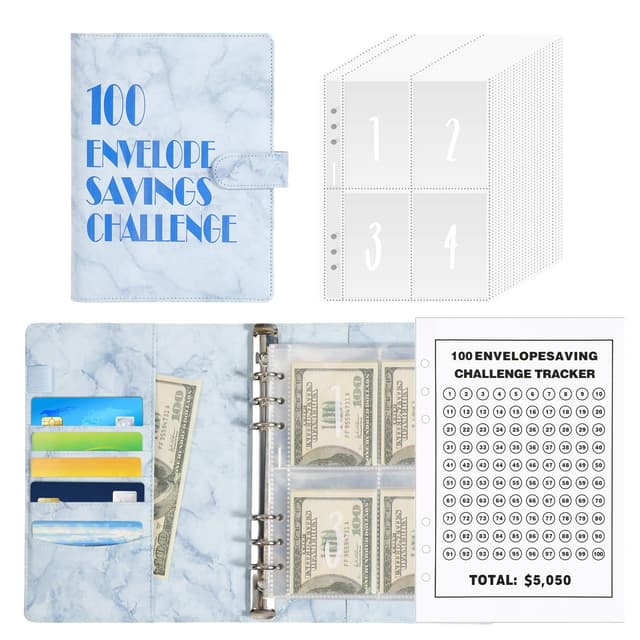 🌟 Goiern 100 Umschläge Saving Challenge Binder 🌟