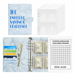 🌟 Goiern 100 Umschläge Saving Challenge Binder 🌟