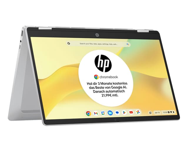 🔥 Super Angebot! HP Chromebook x360 Laptop, 14 Zoll Touchscreen, Intel Prozessor N100, 4GB DDR4 RAM - nur 254€!
