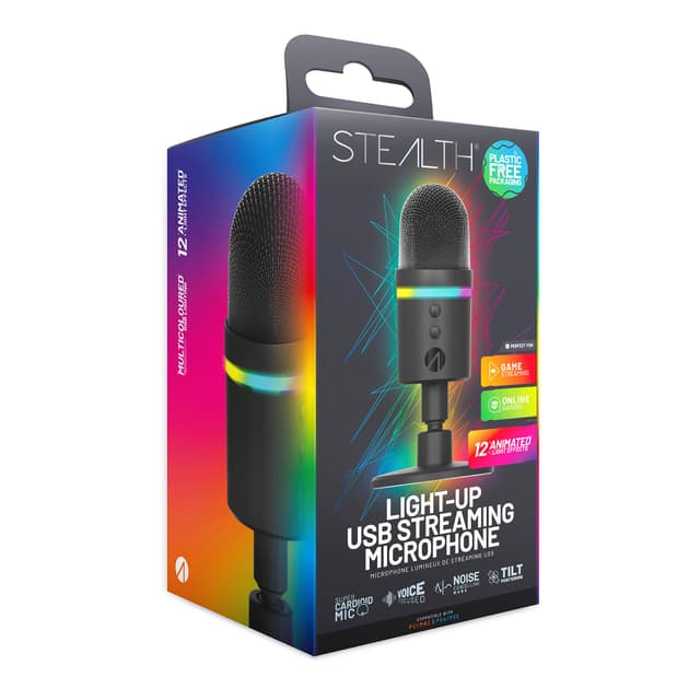 🎙️ STEALTH Beleuchtetes LED-USB-Streaming-Mikrofon mit Noice-Cancelling-Funktion - Deal!