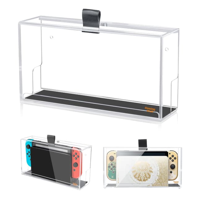🎮 Design Wish Switch Wandhalterung Staubschutz Transparente Acryl-Dock-Hülle Wandhalterung Vitrine