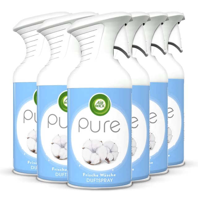 🌬️👚 Air Wick PURE Frische Wäsche Duftspray - 6 x 250 ml - 6 Stück