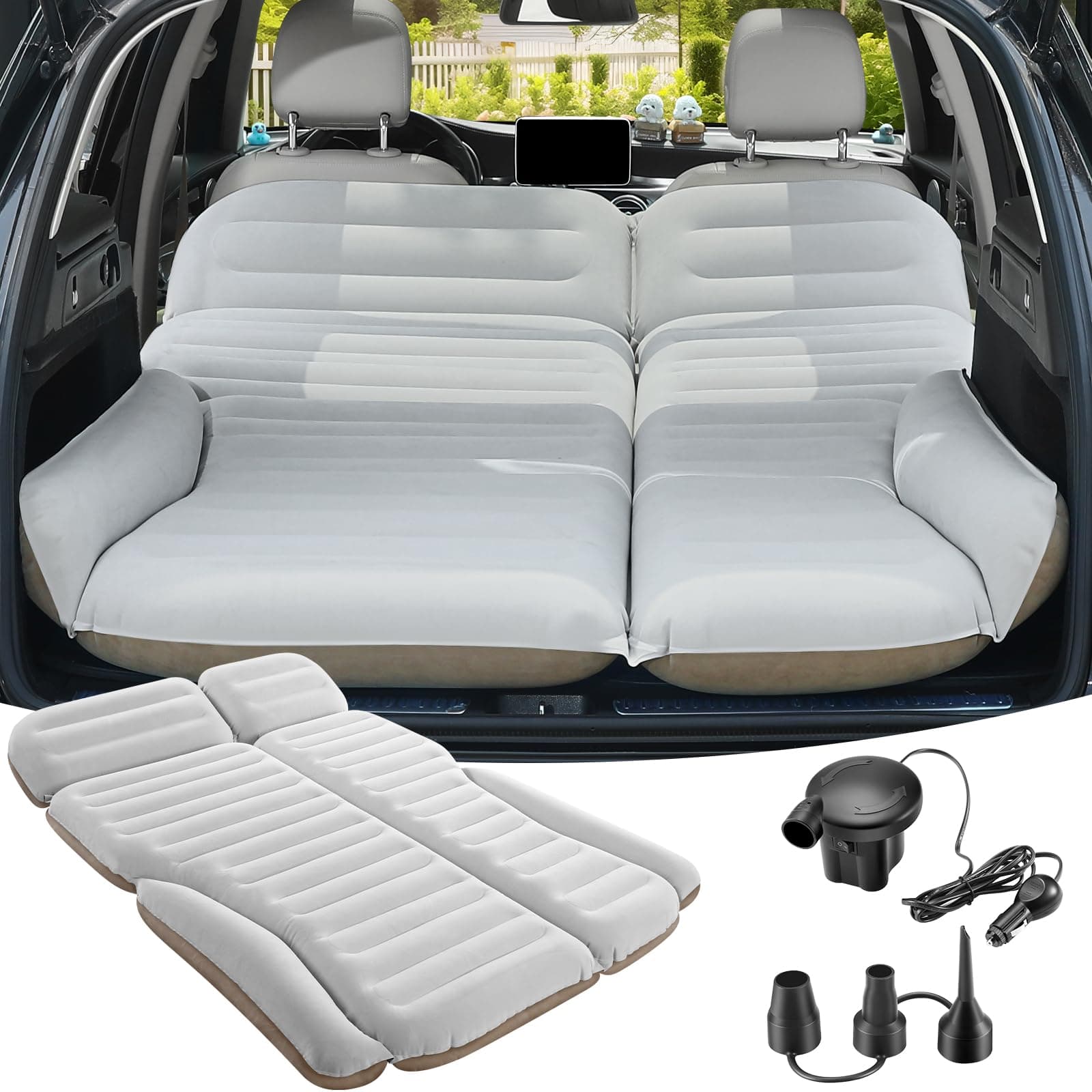🚗🏕️ KMZ SUV Luftmatratze Doppelseitige Dickere Beflockung Auto-Bett 🛏️