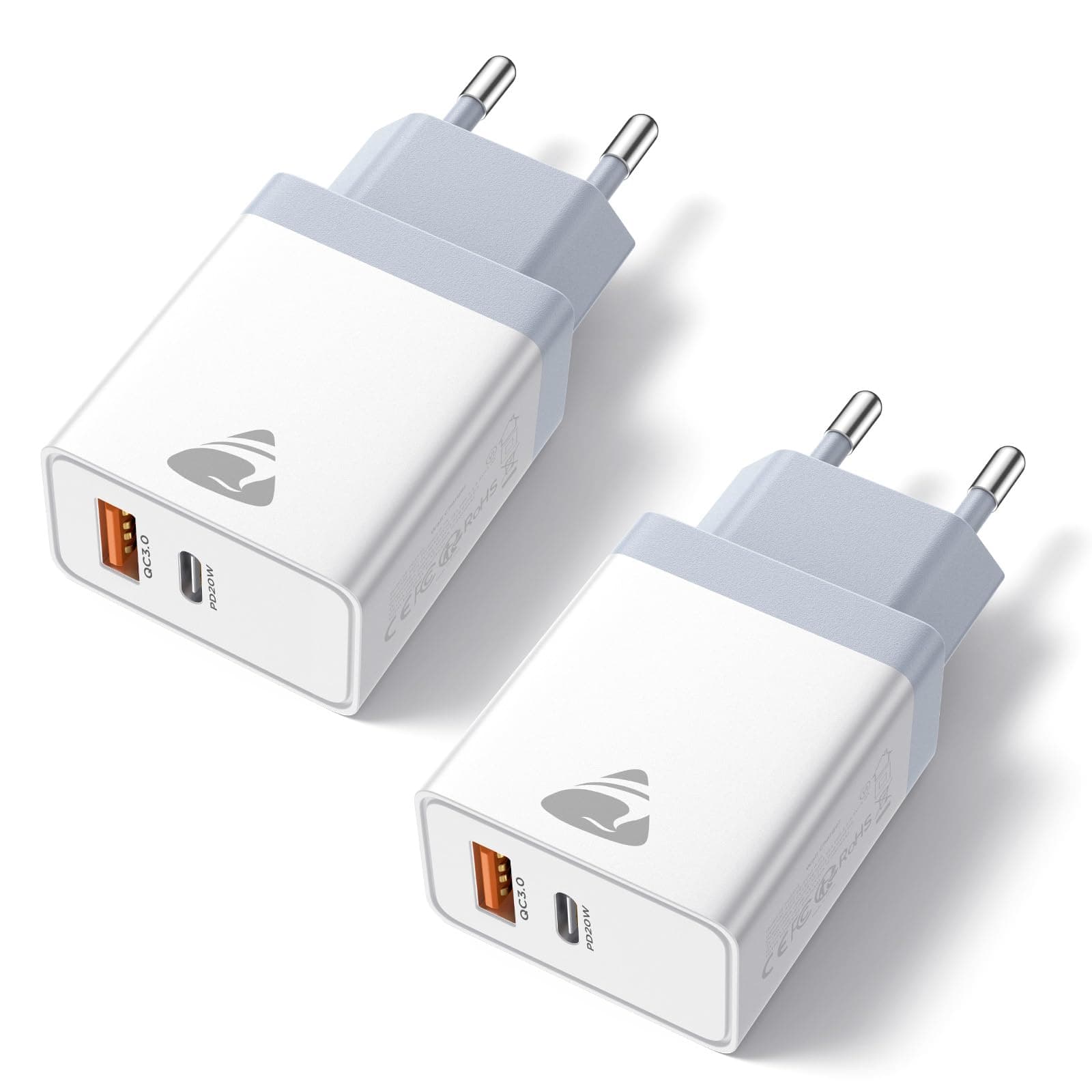 USB C Ladegerät 2er Pack 2 Ports Mehrfach Ladegerät 📱🔌