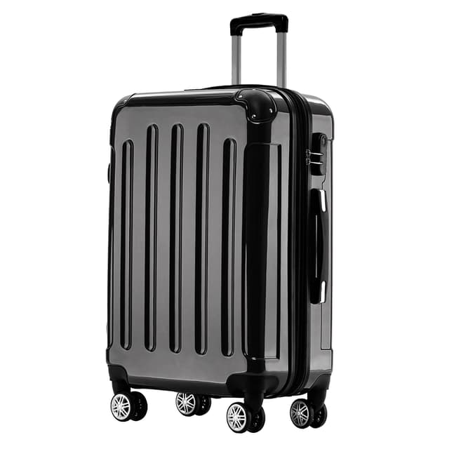 🧳 BEIBYE Hartschalen Koffer Trolley Rollkoffer Reisekoffer 4 Zwillingsrollen Polycabonat (Schwarz, 66cm - 70L) Schwarz 66cm - 70L - GÜNSTIGER PREIS MIT ZWEI JAHREN GARANTIE! 🚀