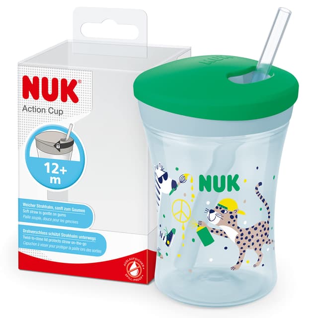 NUK Action Cup Trinkbecher Kinder 🦁 | 12+ Monate | 230 ml | BPA-frei 🌿