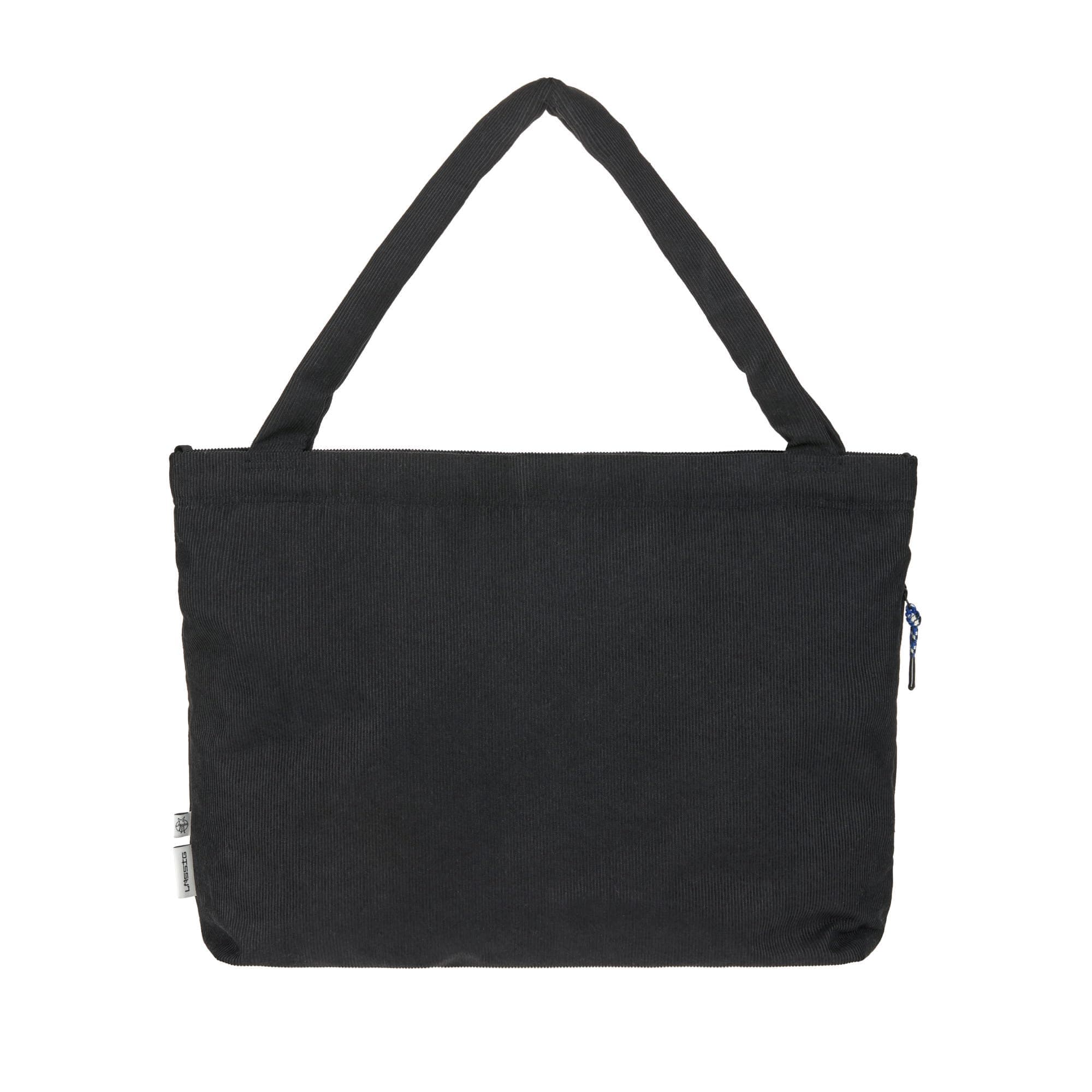 👶 LÄSSIG Baby Wickeltasche Shopper mit Kinderwagenbefestigung/MIX Shopper Cord black Schwarz Cord 👜