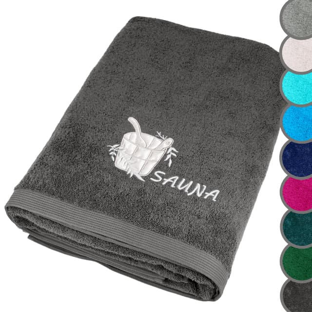 Lashuma Saunahandtuch 100x200 cm, Lillby Liege Handtuch groß für Damen und Herren Anthrazit - Grau 100 x 200 cm Anthrazit Grau 🧖‍♂️🧖‍♀️