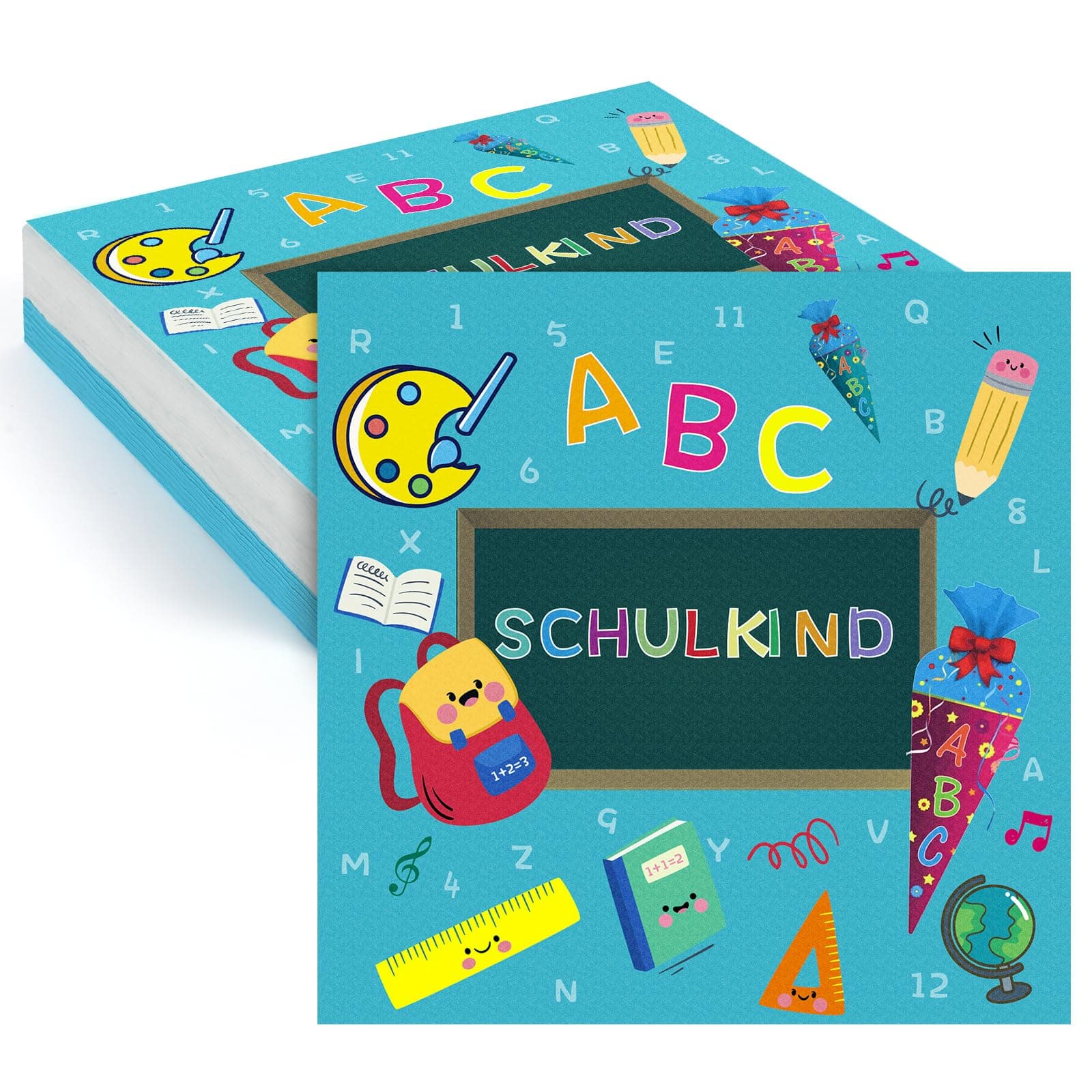 🎒📚 40 Servietten für Schuleinführung Schulanfang Einschulung Deko 🎨✏️