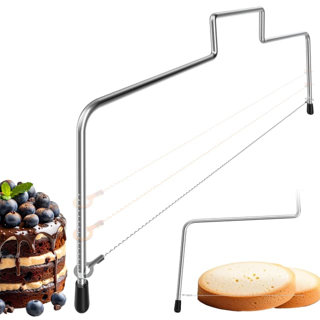 🍰🔪 Menz Tortenschneider - Tortenbodenschneider 32 cm, Edelstahl Kuchenschneider höhenverstellbar