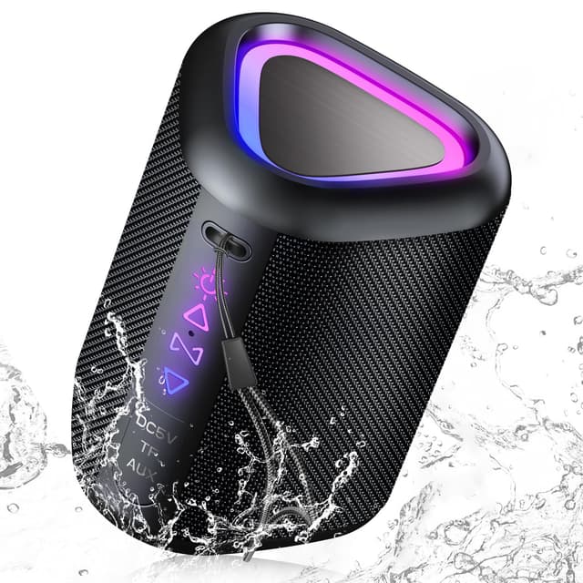 🔊 Aowoka Bluetooth Lautsprecher mit Licht, 2025 Musikbox Tragbarer Bluetooth Box 🎶