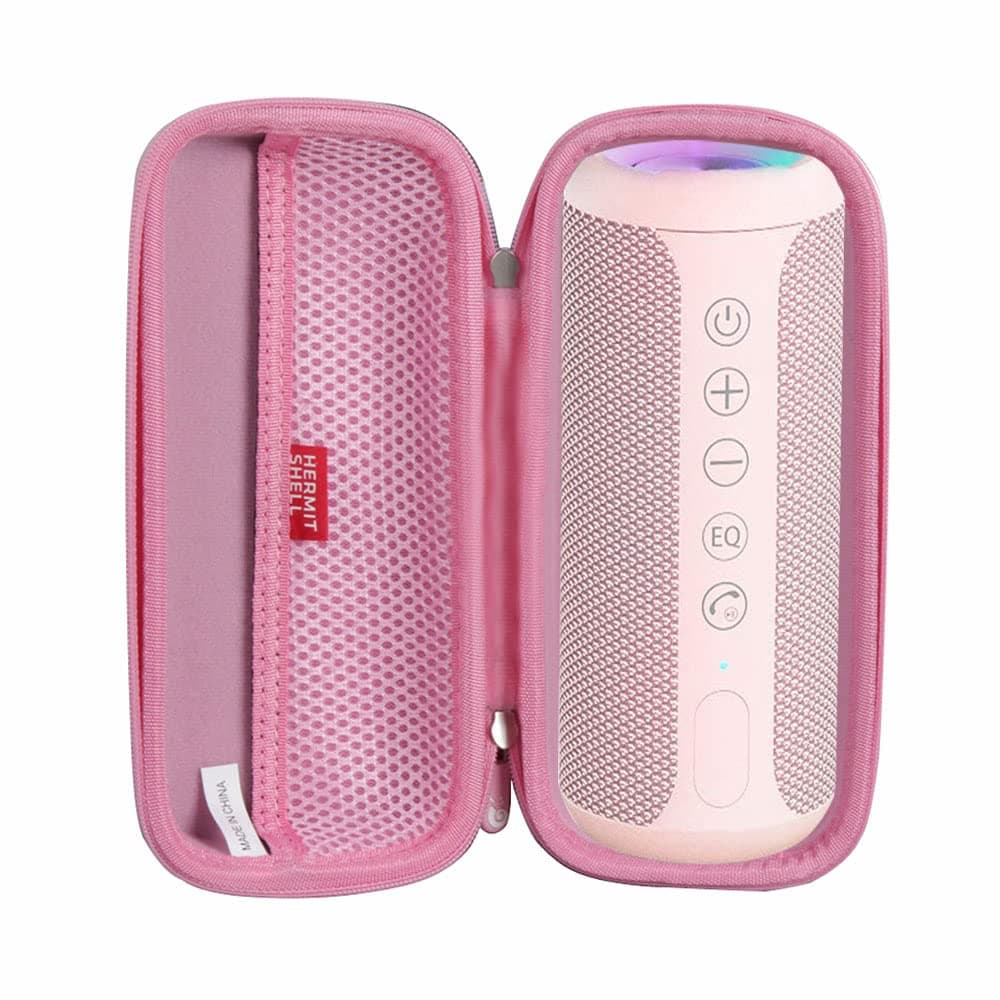 🎵🔊 Hermitshell Hart Reise Fall für Ortizan Bluetooth Lautsprecher mit Licht … Rosa 🎶🌟