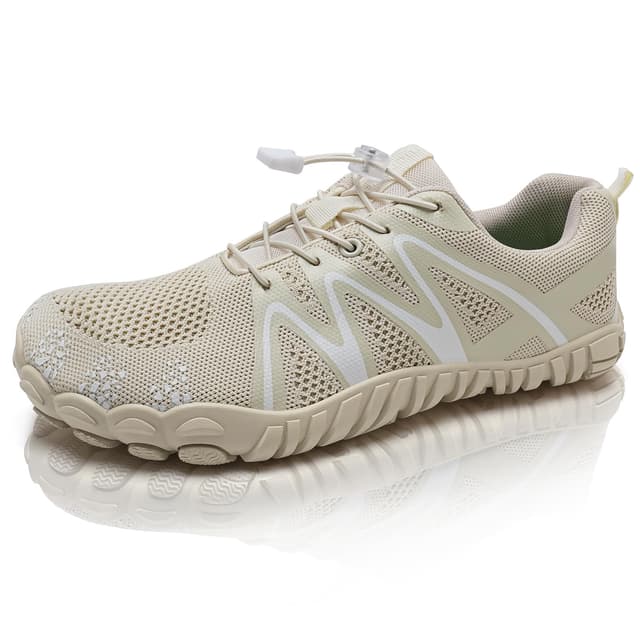 🦄 IceUnicorn Herren Damen Barfußschuhe Traillaufschuhe Fitnessschuhe Knit Minimalistische Breiter Zehenbox 40 EU Welle Beige - 44% Rabatt!
