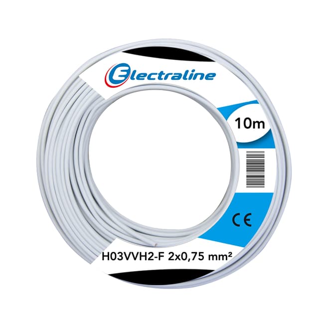 🔌🔋 Super Deal: Kabel H03VVH2-F, 2x0.75 mm, 10 m ⚡️🔌