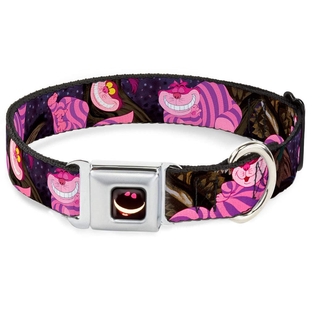 🐱🎨 Buckle-Down Sicherheitsgurt-Schnalle Hundehalsband 🐾🌳 Cheshire Katzenbaum-Posen 🌿👑 - Hundehalsband in 2 Größen