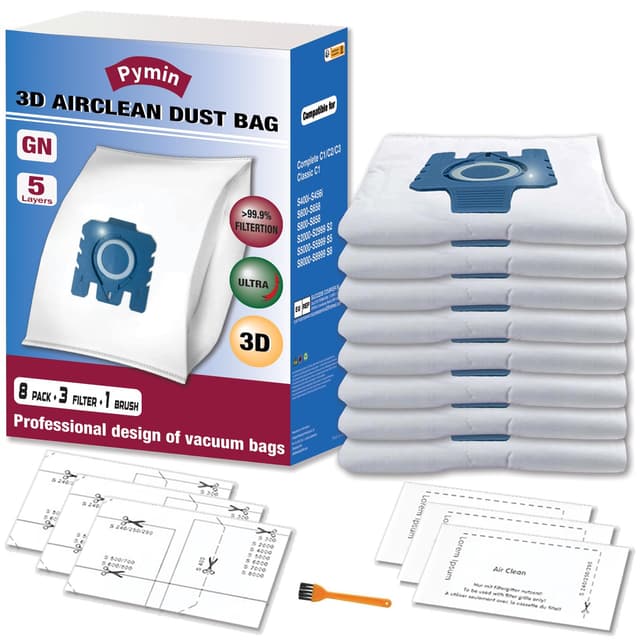 Pymin 8er Pack GN Staubbeutel Ersatz für Miele Staubsauger 😍
